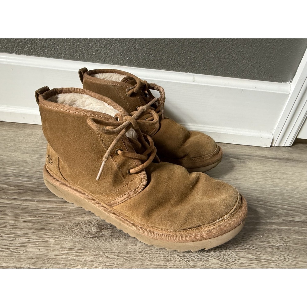 UGG Neumel Chestnut Suede Lace Up Boots Kids 4 Women 6